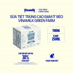 Thumbnail Thùng 12 hộp Sữa tươi Vinamilk Green Farm cao đạm, không lactose - hộp 250ml 2