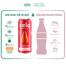 Thumbnail Thùng 12 lon nước giải khát thế hệ mới cela mix 4 vị (320ml/lon) 1