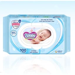 Thumbnail Thùng 16 Gói Khăn ướt Bobby không mùi 100 miếng/gói (Xanh) 3