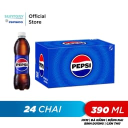 Thumbnail Thùng 24 Chai Nước Ngọt Có Gaz Pepsi (390ml/chai) 1