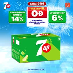 Thumbnail Thùng 24 Chai Nước Ngọt Có Gaz 7Up (390ml/chai) 1
