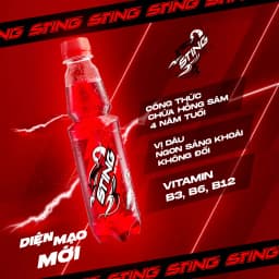 Thumbnail Thùng 24 Chai Nước Tăng Lực Sting Dâu (330ml/chai) 4