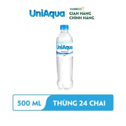 Thumbnail Thùng 24 chai nước uống đóng chai UniAqua - HABECO (500ml/chai) 1