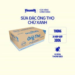 Thumbnail Thùng 24 Hộp Sữa đặc có đường Ông Thọ chữ xanh - Hộp giấy 380g 1