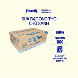 Thumbnail Thùng 24 Hộp Sữa đặc có đường Ông Thọ chữ xanh - Hộp giấy 380g 2