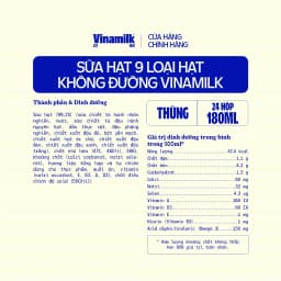 Thumbnail Thùng 24 hộp Sữa hạt 9 loại hạt không đường Vinamilk - hộp 180ml 3