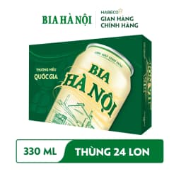 Thumbnail Thùng 24 lon Bia Hà Nội Nhãn Xanh - HABECO (330ml/lon) 2
