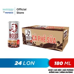 Thumbnail Thùng 24 Lon Cà phê sữa Boss (180ml/lon) 1