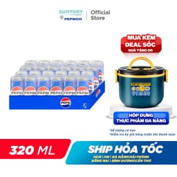 Thumbnail Thùng 24 Lon Nước Ngọt Có Gaz Pepsi (320ml/lon hoặc 350ml/lon) 1