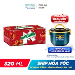 Thumbnail Thùng 24 Lon Nước Ngọt Có Gaz Mirinda Xá Xị (320ml/lon) 1
