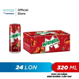 Thumbnail Thùng 24 Lon Nước Ngọt Có Gaz Mirinda Xá Xị (320ml/lon) 2