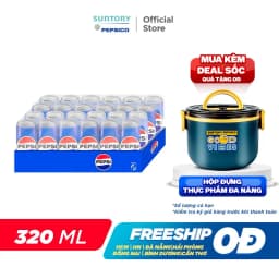 Thumbnail Thùng 24 Lon Nước Ngọt Có Gaz Pepsi Lon Xanh (320ml/lon hoặc 350ml/lon) 1