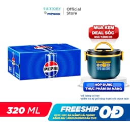 Thumbnail Thùng 24 Lon Nước Ngọt Có Gaz Pepsi Lon Xanh (320ml/lon hoặc 350ml/lon) 2