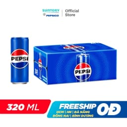Thumbnail Thùng 24 Lon Nước Ngọt Có Gaz Pepsi Lon Xanh (320ml/lon hoặc 350ml/lon) 4