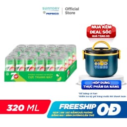 Thumbnail Thùng 24 Lon Nước Ngọt Có Gaz 7Up Lon Xanh (320ml/lon) 2