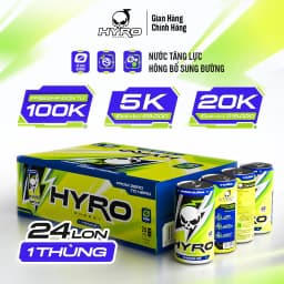 Thumbnail Thùng 24 lon nước tăng lực Hyro không bổ sung đường 3