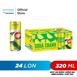 Thumbnail Thùng 24 Lon Nước Uống Có Gaz 7UP Soda Chanh Không Calo (320ml/lon) 3