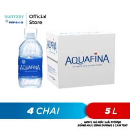 Thumbnail Thùng 4 Chai Nước tinh khiết Aquafina (5L/chai) 1