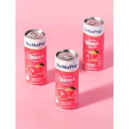 Thumbnail Thùng 4 lon nước trái cây sparkling MaMaPop vị Bưởi Hồng (330ml/lon) - MP030 3