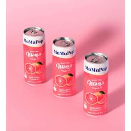 Thumbnail Thùng 4 lon nước trái cây sparkling MaMaPop vị Bưởi Hồng (330ml/lon) - MP032 1