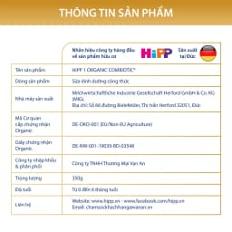 Thumbnail Thùng 4 lon Sữa bột dinh dưỡng công thức HiPP 1 Organic Combiotic 350g bổ sung DHA & ARA (4 lon x 350g) 4