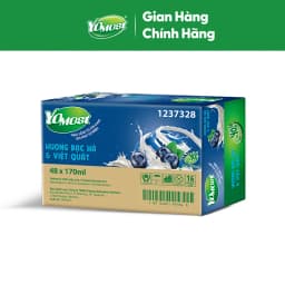 Thumbnail Thùng 48 Hộp Sữa Chua Lên Men Tự Nhiên Yomost Bạc Hà - Việt Quất (170ml/Hộp) 2