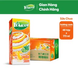 Thumbnail Thùng 48 Hộp Sữa Chua Lên Men Tự Nhiên Yomost Vị Cam (170ml/Hộp) 1