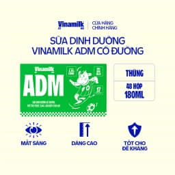 Thumbnail Thùng 48 Hộp sữa dinh dưỡng Vinamilk ADM Gold IQ có đường 180ml 1
