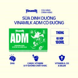 Thumbnail Thùng 48 Hộp sữa dinh dưỡng Vinamilk ADM Gold IQ có đường 180ml 2