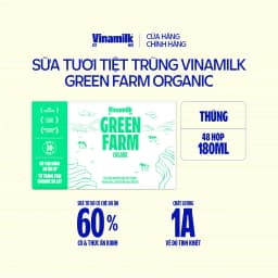 Thumbnail Thùng 48 hộp Sữa Tươi Tiệt Trùng Vinamilk Green Farm Organic 180ml 1