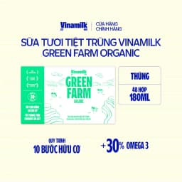 Thumbnail Thùng 48 hộp Sữa Tươi Tiệt Trùng Vinamilk Green Farm Organic 180ml 2