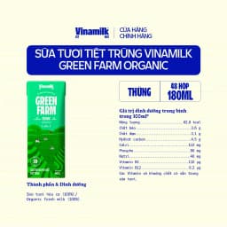 Thumbnail Thùng 48 hộp Sữa Tươi Tiệt Trùng Vinamilk Green Farm Organic 180ml 3