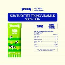 Thumbnail Thùng 48 Hộp Sữa tươi tiệt trùng Vinamilk 100% Dừa 180ml 3