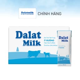 Thumbnail Thùng 48 hộp sữa tươi tiệt trùng Dalatmilk ít đường 180 ml (180 ml x 48) 1