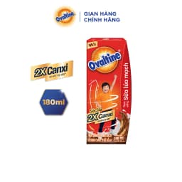 Thumbnail Thùng 48 hộp Thức uống lúa mạch gấp đôi Canxi hương vị sô-cô-la Ovaltine (180ml x 48) 3