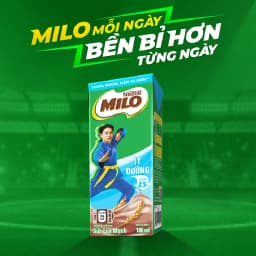 Thumbnail Thùng 48 hộp thức uống lúa mạch uống liền Nestlé MILO ít đường 48x180ml 2