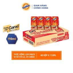 Thumbnail Thùng 48 hộp Thức uống lúa mạch thêm Canxi hương vị sô-cô-la Ovaltine (110ml x 48) 1