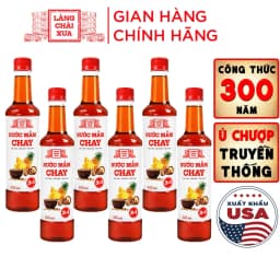 Thumbnail Thùng 6 chai nước mắm CHAY 3 trong 1 Làng Chài Xưa 525ml trái thơm nấm ngọt đậu nành 300 năm truyền thống 1