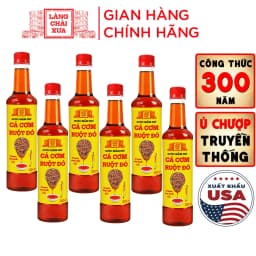 Thumbnail Thùng 6 chai nước mắm nhỉ cá cơm ruột đỏ Làng Chài Xưa 525ml/chai cá ngon vùng nước trồi 300 năm truyền thống 1