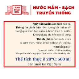 Thumbnail Thùng 6 chai nước mắm nhỉ xuất khẩu Làng Chài Xưa Nhãn Xanh 500ml/chai 2