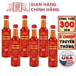 Thumbnail Thùng 6 chai nước mắm tôm biển Làng Chài Xưa 525ml Hồng Ngọc Đại Dương 300 năm truyền thống 1