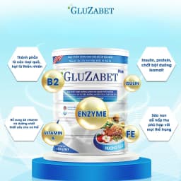 Thumbnail Thùng 8 Lon Gluzabet 800G - Giúp Ổn Định Đường Huyết, Bổ Sung Dinh Dưỡng, Tăng Đề Kháng, Ngăn Ngừa Biến Chứng Tiểu Đường 2