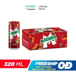 Thumbnail Thùng Nước Ngọt Có Gaz Mirinda Xá Xị (320ml/lon) 2