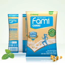 Thumbnail Thùng sữa đậu nành Fami Canxi có đường (40 bịch x 200ml) 4