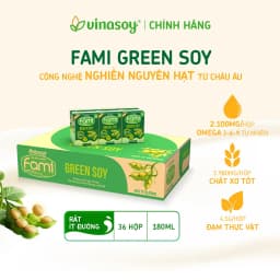 Thumbnail Thùng sữa đậu nành Fami Green Soy rất ít đường (**) (36 hộp x 180ml) 1