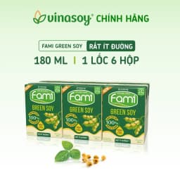 Thumbnail Thùng sữa đậu nành Fami Green Soy rất ít đường (**) (36 hộp x 180ml) 2