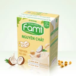 Thumbnail Thùng sữa đậu nành Fami Nguyên Chất vị Sữa dừa (36 hộp x 200ml) 1