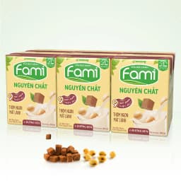 Thumbnail Thùng sữa đậu nành Fami Nguyên Chất vị đường đen (36 hộp x 200ml) 4