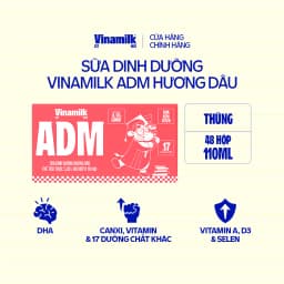 Thumbnail Thùng Sữa dinh dưỡng Vinamilk ADM Gold IQ Hương dâu Hộp 110ml - 48 hộp/Thùng 1