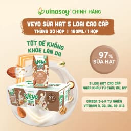 Thumbnail Thùng Sữa hạt 5 loại cao cấp Veyo Nuts (30 Hộp x 180ml) 1